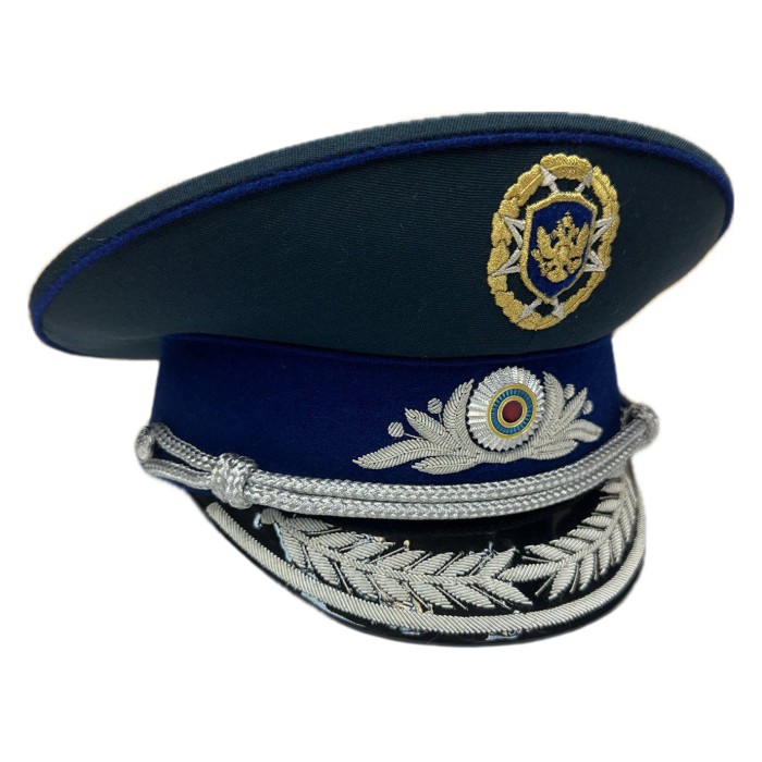 Фуражка АНБ, ручная вышивка, серебро, золото, шелк