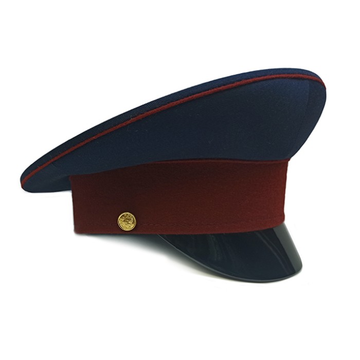 Фуражка казачья синяя тулья, краповый окол F215