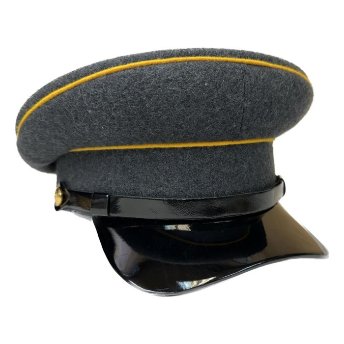 Фуражка серое сукно с лаковым козырьком и тренчиком HC088