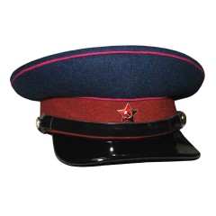 Фуражка НКВД со звездой и черным лаковым ремешком HC036