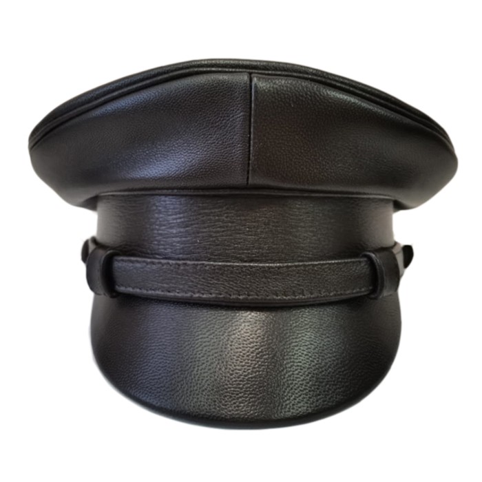 Фуражка картуз коричневая кожа Kepi018